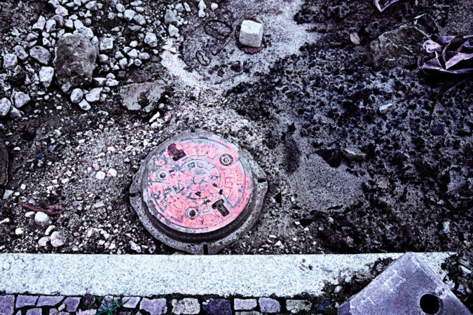 on my way III (Komposition einer Baustelle) . 2011-20 . pigment print - 10 Farben . 70 x 100 cm