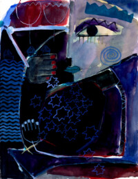 Meerbraut III . 1990
Aquarell auf Bütten
50,5 x 36 cm