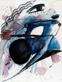 Reise durch das Blau II . 1990
Aquarell auf Bütten
50,5 x 36 cm