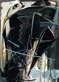 Gedanken an eine Sehnsucht . 1991
Gouache, Tempera, Öl auf Leinwand
180 x 130 cm