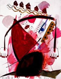 Windliebe III . 1991
Aquarell auf Bütten
50,5 x 36 cm