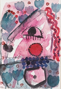 Kleiner roter Augenblick II . 1993
Aquarell auf Bütten
24 x 16,5 cm