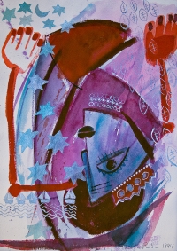 In Gedanken an ein Fernes Land . 1994
Aquarell auf Bütten
50,5 x 36 cm