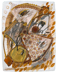 Herbstpaar III . 1995
Gouache auf Bütten/ Nessel
79 x 57 cm