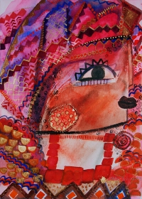 African woman beautiful . 1995
Aquarell auf Bütten
50,5 x 36 cm