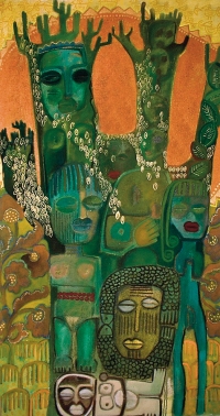 Uschi . 1999
Mischtechnik auf Leinwand
190 x 100 cm