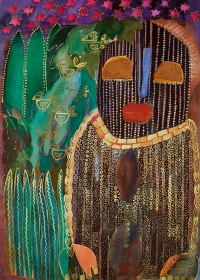 Zauberwaldwesen I . 1999
Aquarell auf Bütten
50,5 x 36 cm