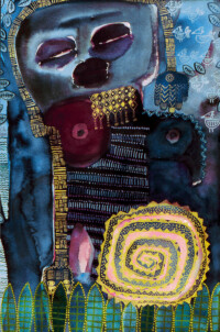 Zauberwaldwesen VI . 2001
Aquarell auf Bütten
50,5 x 36 cm