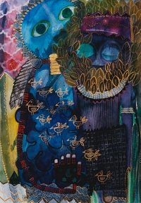 Blauer Sonnengel . 2002
Aquarell auf Bütten
50,5 x 36 cm