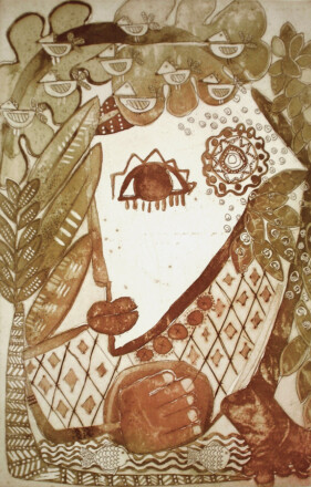 Paradiesgärtlein . 1997
Radierung . 1 Platte . 54 x 39,5 cm . Auflage IX . für 12 Monate - 12 Originale 1998